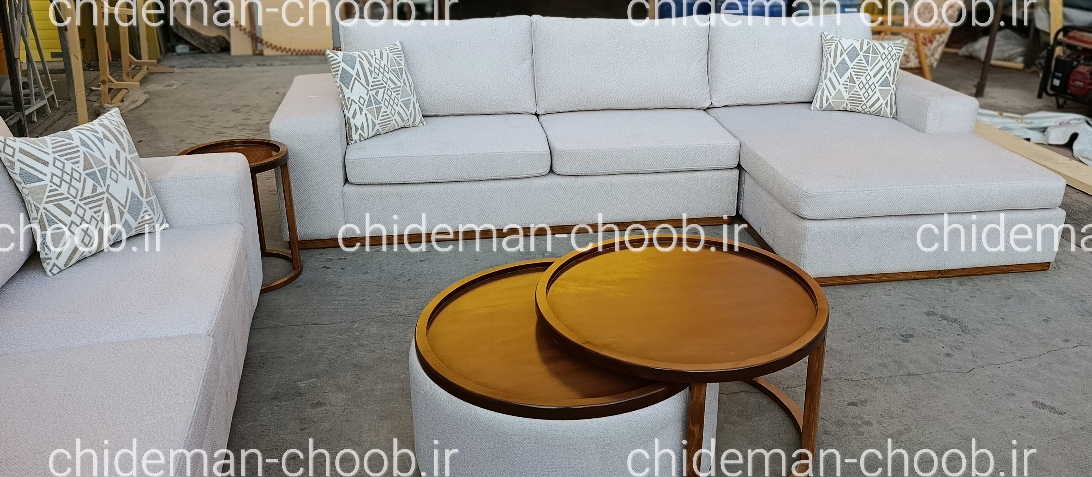 مبل راحتی مدل آمریکایی (ال + کاناپه + تک )